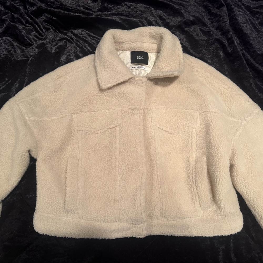 Urban Outfitters Cream Sherpa Jacket